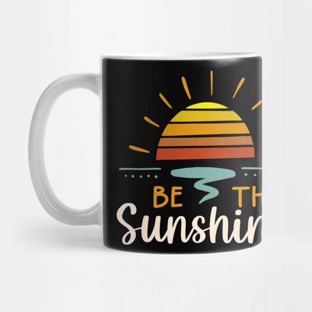 Be The Sunshine Sunset Retro Beach Vacation Quotes Summer by Msafi